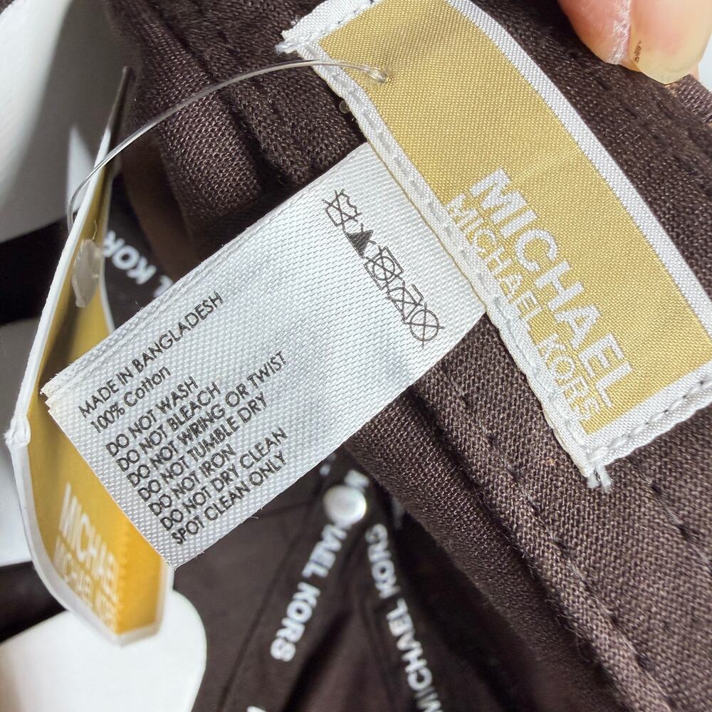 Michael Kors MK Logo Monogram Baseball Cap brown/tan adjustable strap OS - NWT - Picture 7 of 7